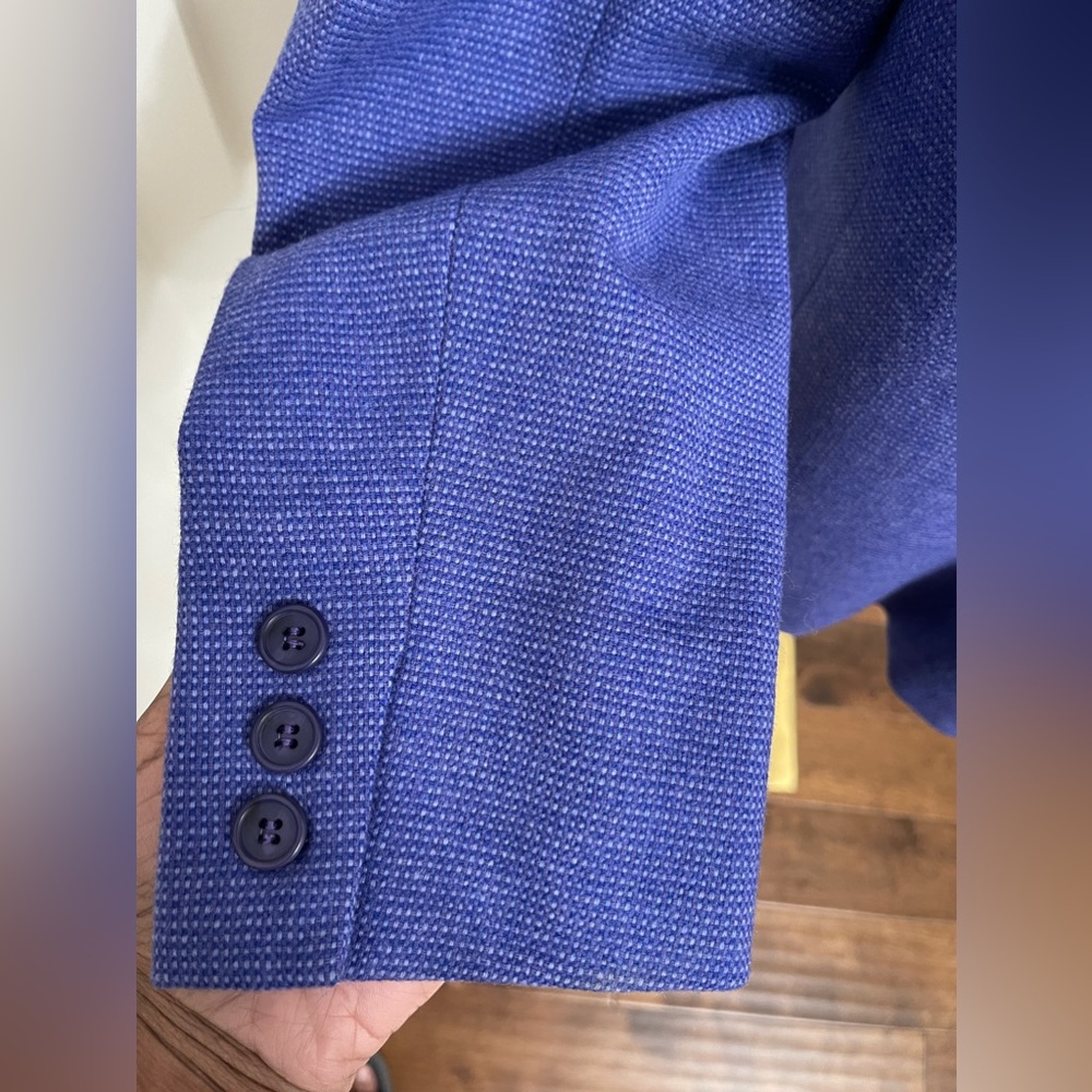 Vintage Pendleton 100% Virgin Wool Blue Blazer Size 14 - Picture 5 of 14